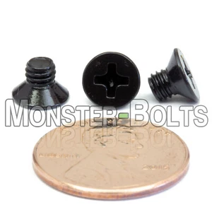 Bulk Qty 3,000 - M4 x 5mm DIN 965 Metric Phillips Flat Machine Screw Black Ox - Picture 1 of 2