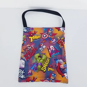 Marvel Character Bright Print Kids Library Bag Handmade Tote Bag Satchel Library - Bild 1 von 12