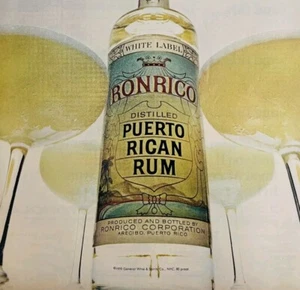 1970 Bonrico Puerto Rican Rum White Label Advertisement Distillery Liquor DWII17 - Picture 1 of 2