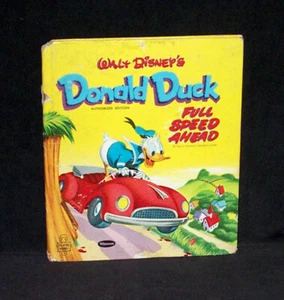 Tell-A-Tale #2630 - Walt Disney Donald Duck Full Speed Ahead - 1956 Whitman HC - Imagen 1 de 3