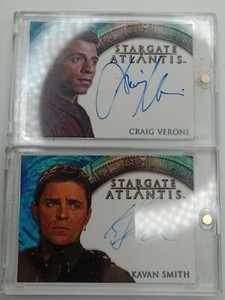 Stargate Atlantis Season One Kavan Smith Craig Veroni Autograph Card Lot