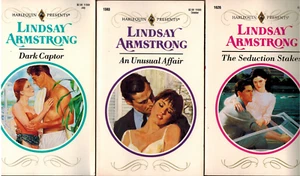 3 Lindsay Armstrong Harlequin Presents Romance Novels: Captor, Affair, Seduction - Foto 1 di 1