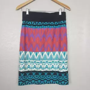 Gonna donna a matita Plenty Tracy Reese multicolore stampa batik elasticizzata boho 4 - Foto 1 di 7