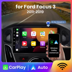 Per Ford Focus3 2011-19 Apple Carplay Autoradio Android 13 GPS Navi BT - Foto 1 di 10