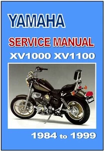 YAMAHA Workshop Manual XV1000 XV1100 Virago 1984 1985 1986 1987 1988 1989 1990 + - Picture 1 of 2