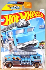2024 Hot Wheels #125 HW METRO 3/10 5 ALARM Fire Engine Blue w/Black 5Sp Gold Rim - Picture 1 of 5