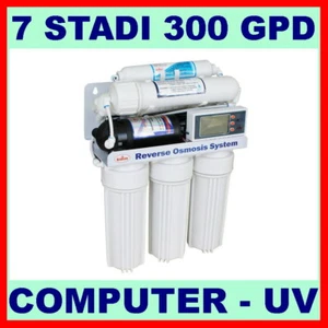 DEPURATORE ACQUA PURIFICATORE 7 STADI OSMOSI INVERSA FLUSSO DIRETTO 700 K CON UV - Foto 1 di 5