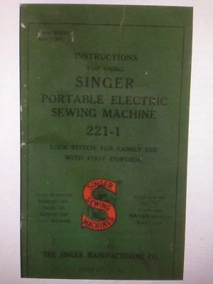 Singer 221 Peso Pluma Ajustador de Servicio Manual de Instrucciones CONJUNTO de 7 Manuales CD Foto 1 de 4
