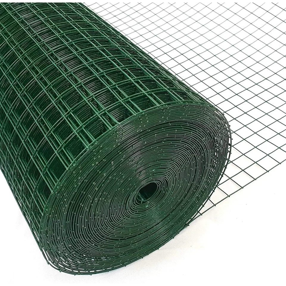 PAPILLON RETE ELETTROSALDATA ZINCATA PLASTICATA METALLICA VERDE, ROTOLO 25 MT RECINZIONE