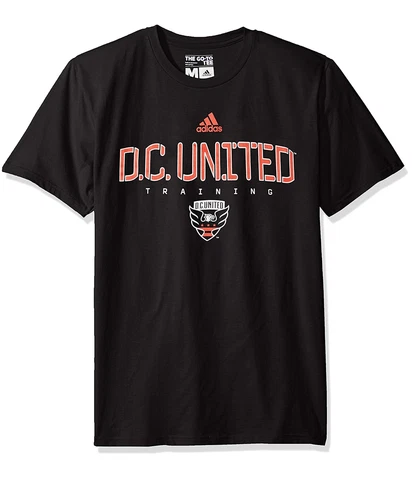 Adidas Mens DC United Training Graphic T-Shirt, Black, Large Cover