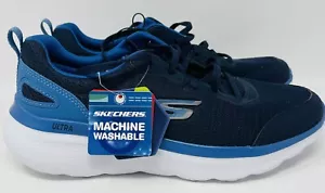 New Skechers Ultra Go Blue Running Walking Shoes Sneakers Men's Size 10 Wide Fit - Picture 1 of 7