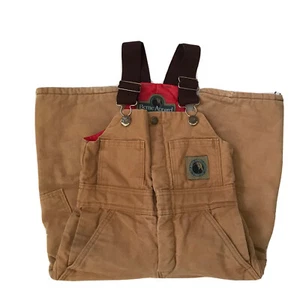 Berne Boys.ToddlerBrown Duck Insulated Overalls Hunting Snow Pants SZ XS 2-4.USA - Picture 1 of 9
