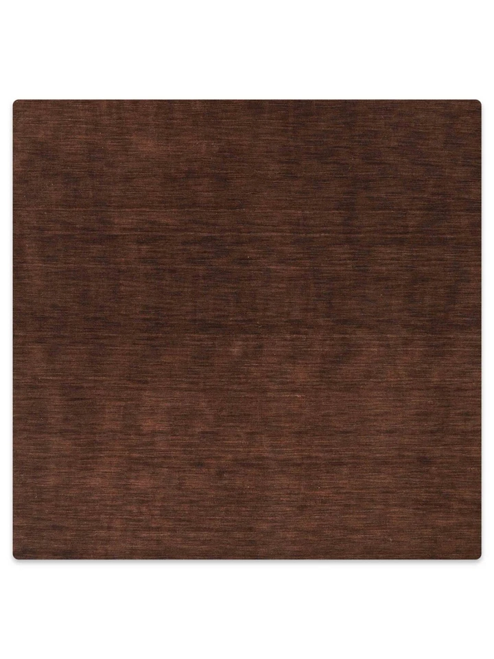 Eco-Friendly Hand Knotted Loom Wool Area Rug Solid Brown BBH Homes BBL00111L0004 - Image 1 of 1