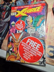 X Force 1 With Deadpool Rookie Card 1990's Sealed Polybag High Grade!!!
