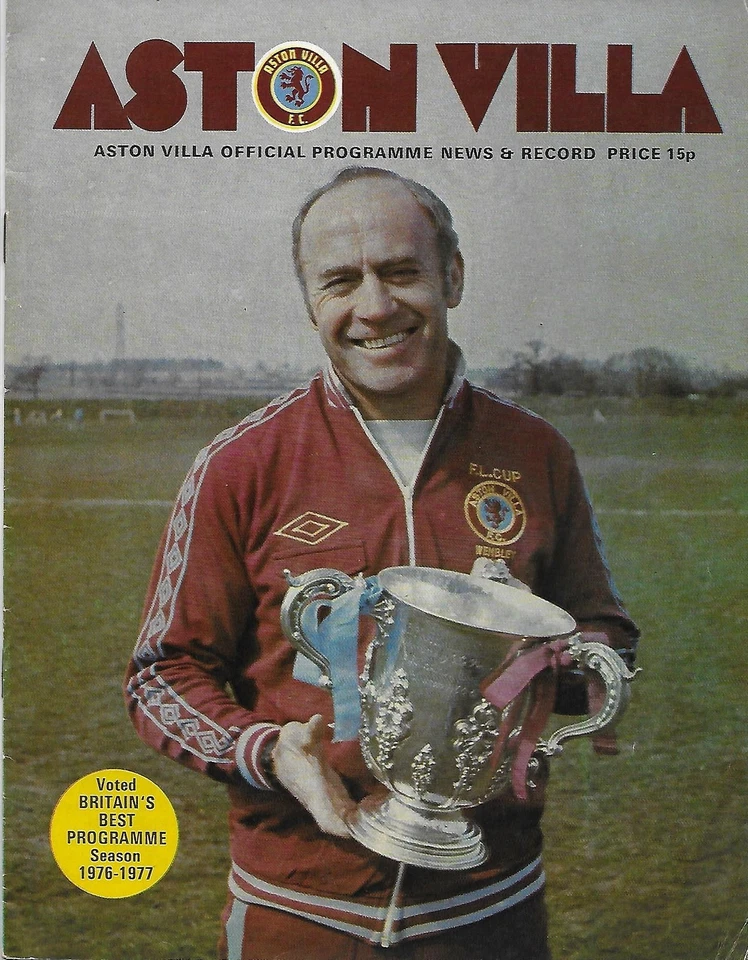 Football Programme>ASTON VILLA v QPR May 1977 - Image 1 of 1