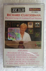 The Love Songs of Andrew Lloyd Webber Richard Clayderman Rare Cassette Tape New - Picture 1 of 3