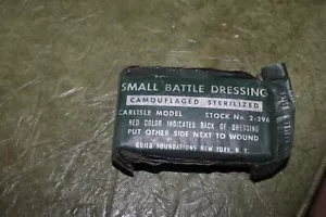 NOS late WWII green foil wrapped carlisle bandage medic bag first aid kit - Picture 1 of 2