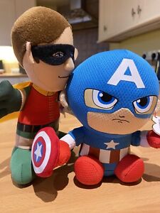Marvel Thor ,DC Robin Plush Bleacher Creatures with tag And TY Captain America