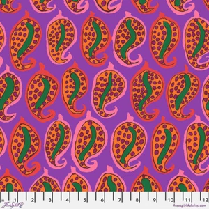 NEW! KAFFE FASSETT BRANDON MABLY PASHA PAISLEY BM96 PURPLE FABRIC HALF YARD - Picture 1 of 1