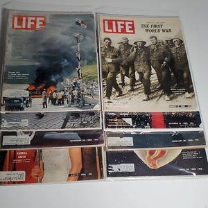 Vintage Life Magazine Lot of 8 Ads History Fashion Political 1964-1965 - Imagen 1 de 3