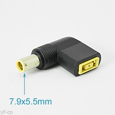 1pc R/A 7.9x5.5mm Male To Square DC Tip Female Adapter For Lenovo ThinkPad - Image 1 of 4