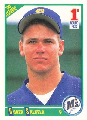 Roger Salkeld 1990 Score #674 Seattle Mariners RC Baseball - Image 1 of 2