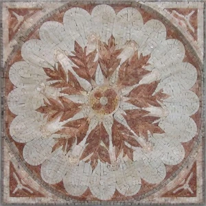 Geometrisches Blumenmuster Dusche 30"x30" Naturfliese Marmor Mosaik - Bild 1 von 1