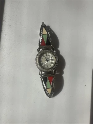 Collezio Southwest Quartz Watch Women 25mm White Dial Stretch Band WORKING - Image 1 of 4