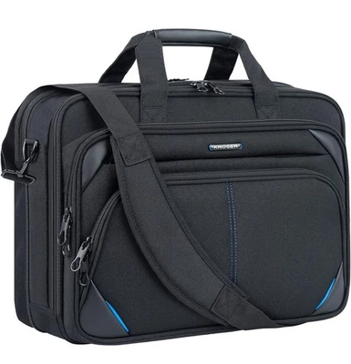 KROSER TAM2843-BlackBlue 15.6in Water Repellent Laptop Bag - Black/Blue - Image 1 of 4