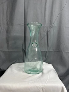 Green Glass Carafe 1000 ml Made In Italy Approx 11 “ Tall Wine Juice - Picture 1 of 5