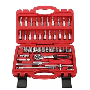 46-Piece Socket Set Hardware Repair Tool 6.3mm Mini Ratchet Wrench Tool - Picture 1 of 11