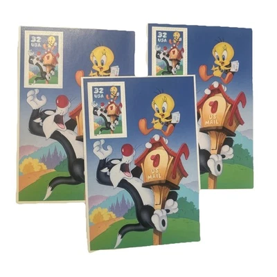 US stamp 3205 PANEL with Imperforate stamp, 32c Syvester and Tweety,  MNH Lot - Image 1 of 3