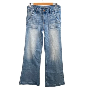 American Eagle A-Linie weites Bein Jeans Super Stretch Damengröße 10 Y2k - Bild 1 von 8