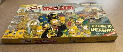Juego de mesa de colección The Simpsons Monopoly Welcome To Springfield 2001 ABIERTO Foto 1 de 4
