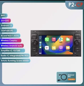 Autoradio Ford Focus C- Max-Mondeo-Transit-Fiesta-Kuga 2004-2012. 2G+32GB+Retro. - Foto 1 di 7