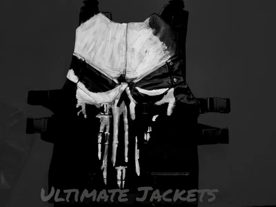 Punisher Tactical Combat Vest Hand Painted Skull Armor Costume Frank Castle Vest - Image 1 of 4