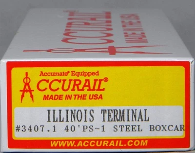 HO Accurail #3407 40' PS1 Steel Boxcar Illinois Terminal #8432 Built Up - Image 1 of 4