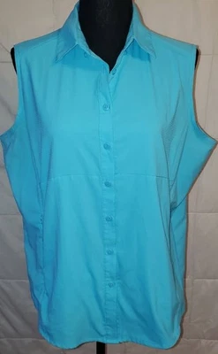 Magellan Blouse Women's Large Sleeveless Fishing Vented Outdoor Pockets P122 - Image 1 of 3
