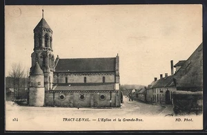 CPA Tracy-le-Val, L´Eglise et la Grande-Rue - Picture 1 of 2