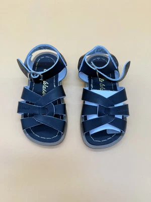 SUN SAN SALT WATER ORIGINAL KIDS LEATHER SANDALS - BLACK - SIZE US 6 - #886 - Image 1 of 4