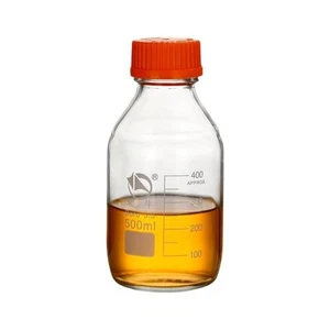 Borosilicate Reagent Bottle 100ml-5000ml Amber Transparent GL45 Lab Glassware - Picture 1 of 12