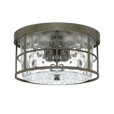 Capital Lighting 225021 Beaufort 2 luces 13" W tambor de montaje empotrado - casa de campo Foto 1 de 3