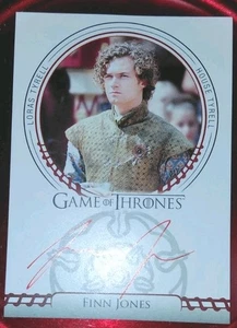 π₯π₯2022 GAME OF THRONES COMPLETE FINN JONES AS LORAS TYRELL AUTOGRAPH ππ₯π₯ - Picture 1 of 4