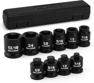 1/2" Drive Pipe Plug Socket Set, Square Drive Socket, 10-Piece, SAE, 4 Point  - Bild 1 von 6