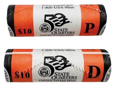 2007 P D MONTANA State Quarter Rolls BU US Mint Wrapped Rolls 80 Coins 25¢ - Image 1 of 4