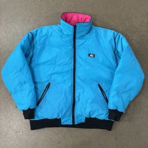 Vintage WOOLRICH Reversible Puffer Jacket Size XL Women’s Full Zip Blue Pink XL - Picture 1 of 5