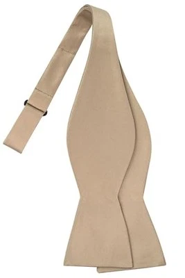  Pajarita ajustable de esmoquin liso autoatada para adultos bronceado Foto 1 de 4