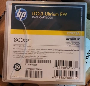 12 Pack Of HP C7973A LTO3 ULTRIUM RW 800GB C7973-6000 DATA CARTRIDGE AB-31 - Bild 1 von 1