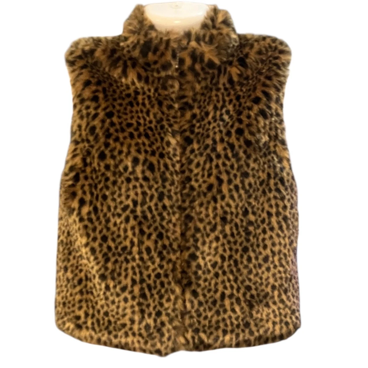 leopard faux fur vest products for sale | eBay