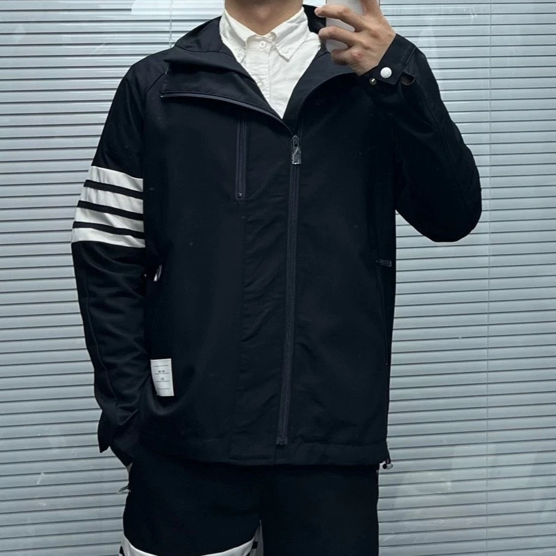 Thom Browne Otoño Para hombres Chaqueta a Rayas Pantalones Informal Moda Traje Foto 1 de 4